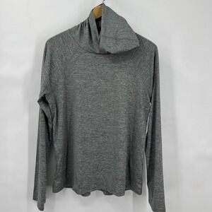 Sketchers Women GoWalk GoDri Moisture Wicking Thumb Holes Hoodie Gray Lg UPF EUC